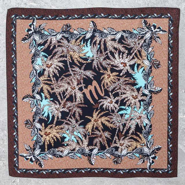 Foulard Tropical Turquoise in Seta