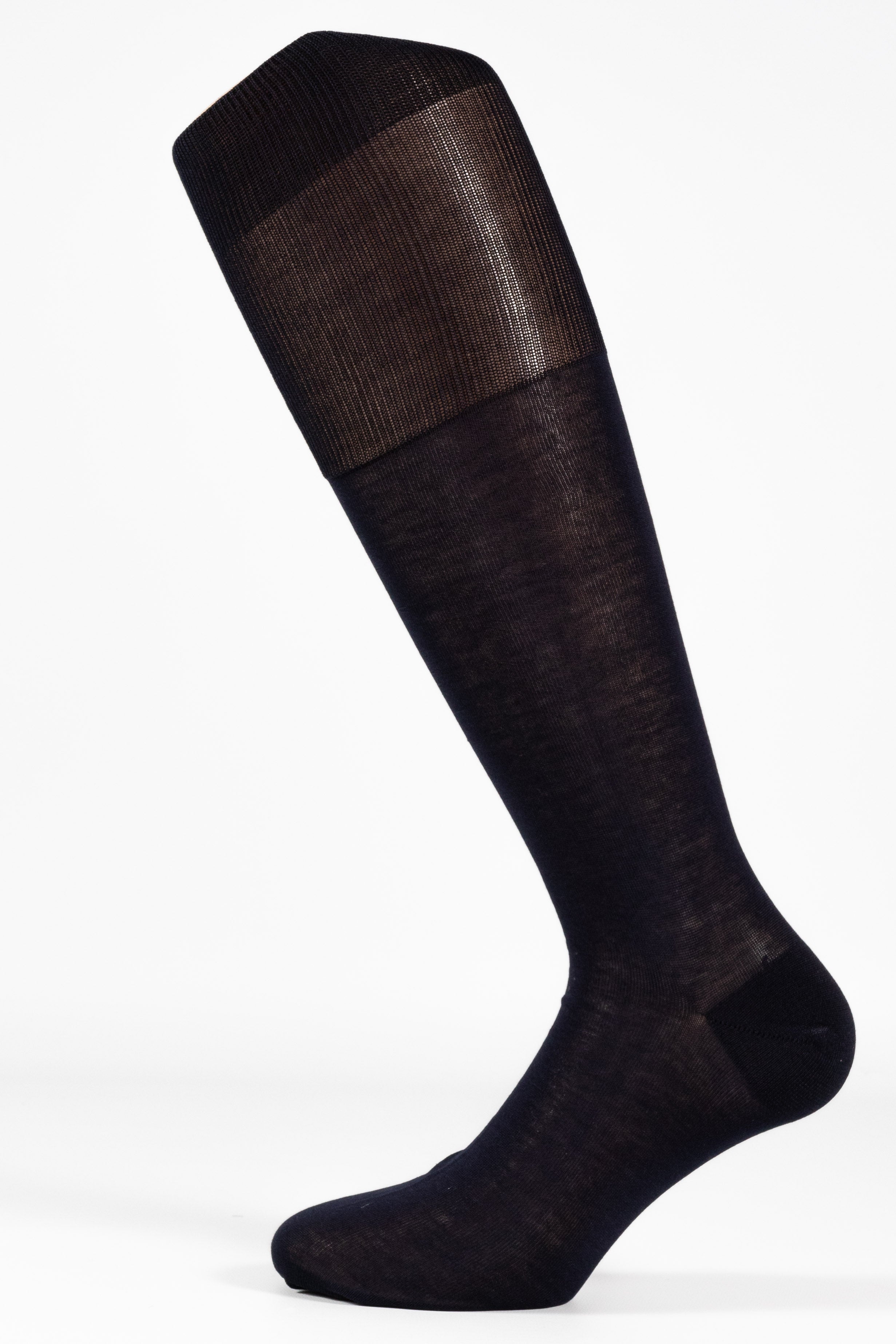 Calza Uomo Filo di scozia Blu Lungo