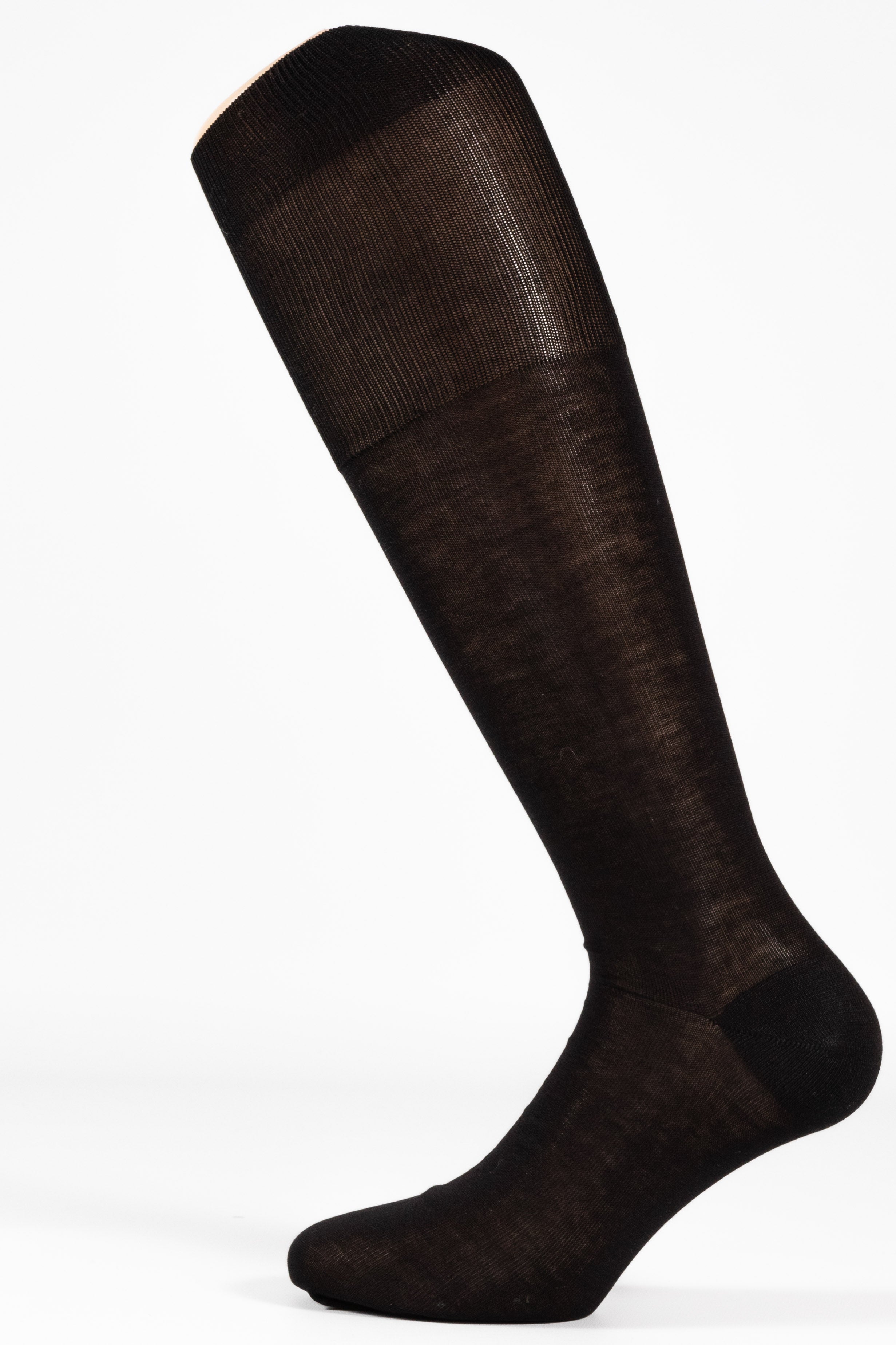 Calza Uomo Filo di Scozia Nero Lungo